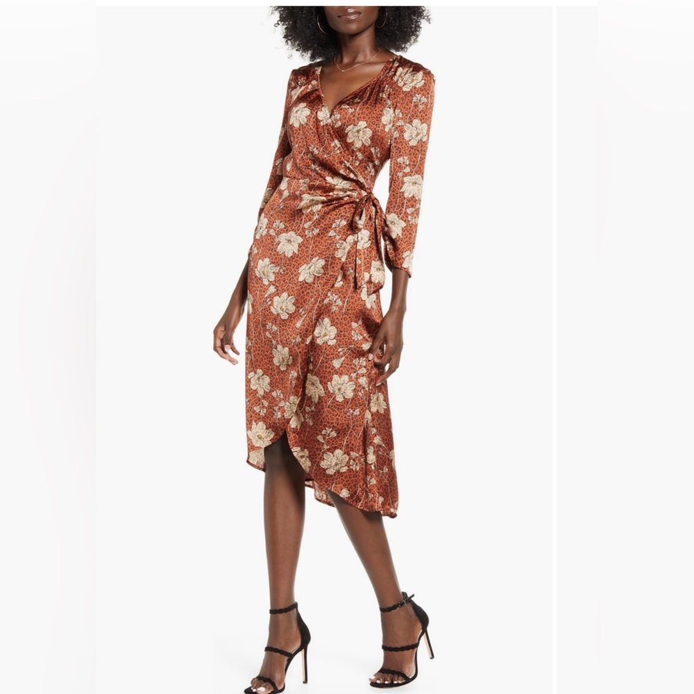 Leith floral print wrap dress,Size XS